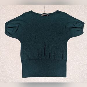 Outback Red Merino Blend Green Women's M Lightweigth Short Sleeve Sweater Top